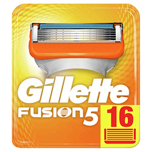 Gillette Fusion 5 Cuchillas de Afeitar Hombre, Paquete de 16 Cuchillas de Recambio