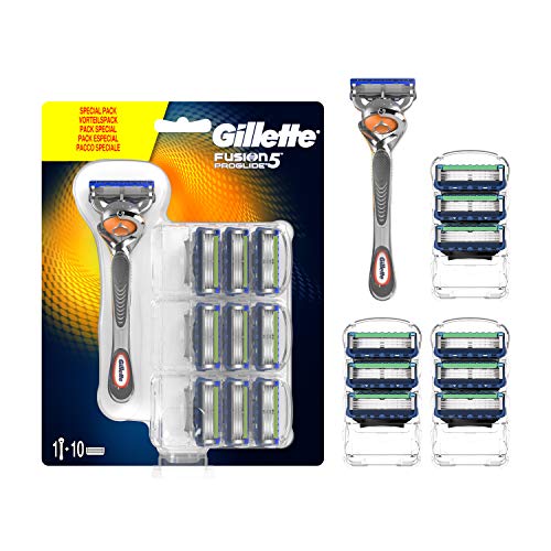 Gillette Fusion ProGlide Maquinilla de Afeitar + 10 Cuchillas de Recambio