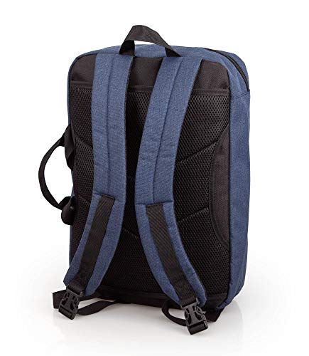 GIM Executive 44X30X11cm Juvenil Mochila Tiempo Libre y Sportwear, Adultos Unisex, Multicolor (Azul/Negra), Talla Única