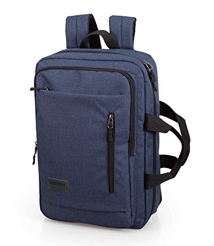 GIM Executive 44X30X11cm Juvenil Mochila Tiempo Libre y Sportwear, Adultos Unisex, Multicolor (Azul/Negra), Talla Única