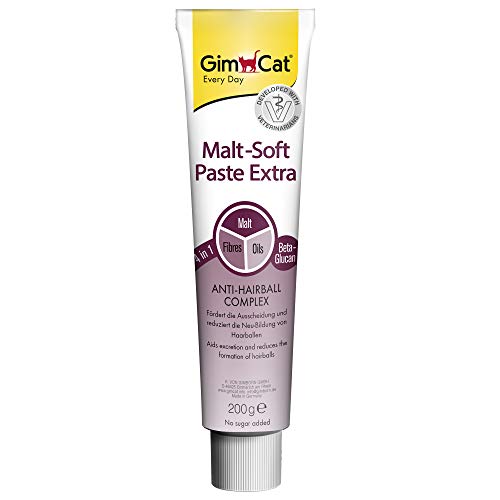 GimCat Malt-Soft Extra, pasta con malta- Anti-Hairball snack para gatos favorece la excreción de bolas de pelo (1 x 200 g) GimCat Malt-Soft Extra, pasta con malta- Anti-Hairball snack para gatos favorece la excreción de bolas de pelo (1 x 200 g)