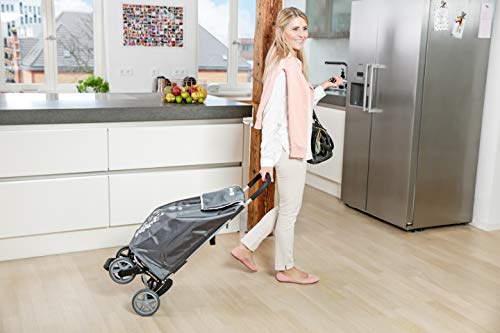 Gimi Twin - Carro de la compra, con 4 ruedas, bolsa impermeable de poliéster, capacidad de 56 litros, peso máximo soportado 30 kg, Gris, 40 x 53 x 92 cm Gimi Twin - Carro de la compra, con 4 ruedas, bolsa impermeable de poliéster, capacidad de 56 litros, peso máximo soportado 30 kg, Gris, 40 x 53 x 92 cm