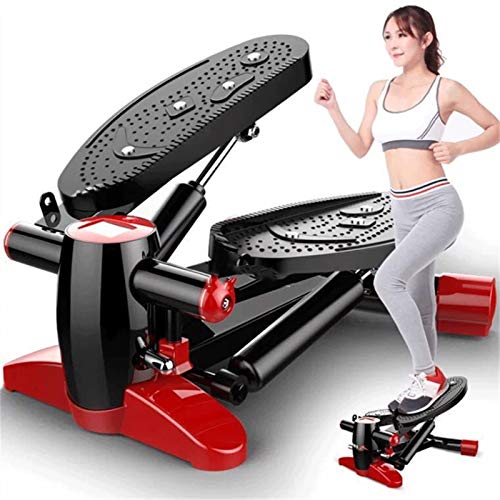 Gimnasio Junta Paso A Paso De Tubos De Acero Mini Pierna Caminadora Escalada Pie De Estufa Máquina Silenciosa Hidráulico Paso Paso Cubierta Equipo De La Aptitud Paso Aeróbico para (Color : Black)