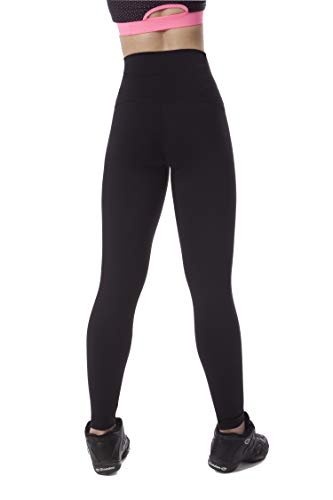 Ginadan Body, Legging Cintura Extra Larga Vientre Plano, Mujer, Negro, XL