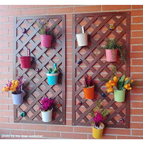 GIOVARA Maceta de Metal Colgante Florero con Soporte Extraíble para Balcón Jardín Patio Cubo Macetero Plantador con Orificio de Drenaje (10 macetas Surtido de 10 Colores) GIOVARA Maceta de Metal Colgante Florero con Soporte Extraíble para Balcón Jardín Patio Cubo Macetero Plantador con Orificio de Drenaje (10 macetas Surtido de 10 Colores)