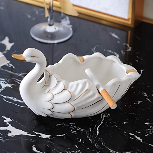 Giow Cenicero Nordic Ins Style Escritorio Adornos pequeños Sala de Estar Hogar Cenicero Tendencia de Personalidad Artesanía Creativa (Color: Blanco) Giow Cenicero Nordic Ins Style Escritorio Adornos pequeños Sala de Estar Hogar Cenicero Tendencia de Personalidad Artesanía Creativa (Color: Blanco)
