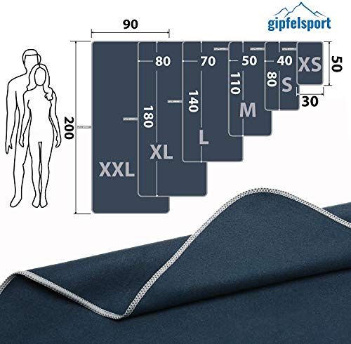 gipfelsport Toalla de Microfibra Azul Marino 1x XS(50x30cm) sin Bolsillo gipfelsport Toalla de Microfibra Azul Marino 1x XS(50x30cm) sin Bolsillo