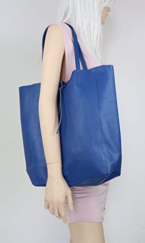 Girly Handbags Tapa Abierta bolso de cuero genuino (Azul Real) Girly Handbags Tapa Abierta bolso de cuero genuino (Azul Real)