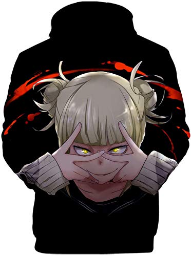 Giron Sudadera con capucha para mujer My Hero Academia Anime con estampado 3D Bakugou Shoto para niña, manga Himiko Toga, Funko Hero Cute Sudadera Hero Himiko Anime 27 XS