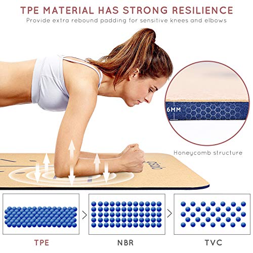 gisala Esterilla Yoga Colchoneta Yoga de Corcho Esterilla Deporte Antideslizante Ecológica y 100% Natural de 183x65cm con Líneas Corporales Yoga Mat para Pilates, Fitness gisala Esterilla Yoga Colchoneta Yoga de Corcho Esterilla Deporte Antideslizante Ecológica y 100% Natural de 183x65cm con Líneas Corporales Yoga Mat para Pilates, Fitness