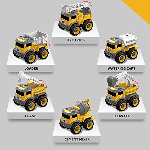 GizmoVine Excavadora Juguete,Control Remoto Tractor Desmontar y Ensamblarde Vehículo Construcciones Juguete , 6 en 1 Juguetes Playa niños para Niño y Niña de 3 Años + GizmoVine Excavadora Juguete,Control Remoto Tractor Desmontar y Ensamblarde Vehículo Construcciones Juguete , 6 en 1 Juguetes Playa niños para Niño y Niña de 3 Años +