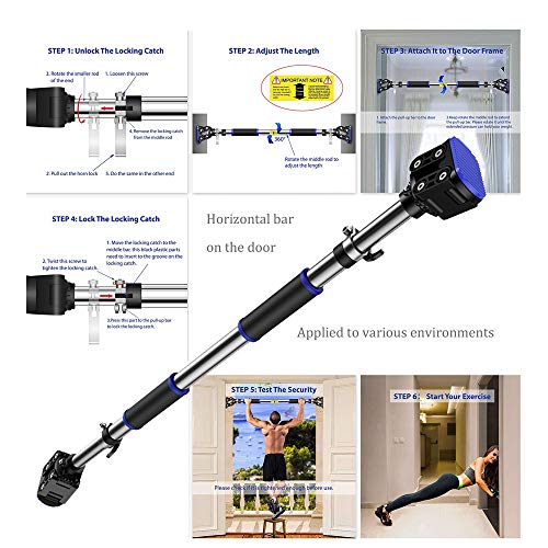 GJQDDP Hombres Pull Up Bar Doorway Barra Horizontal Marco De La Puerta Mango Lavable Desmontable Potente Mecanismo De Bloqueo Barra Abatible Body-Bulding Ejercicio Fitness Inicio,92/124cm GJQDDP Hombres Pull Up Bar Doorway Barra Horizontal Marco De La Puerta Mango Lavable Desmontable Potente Mecanismo De Bloqueo Barra Abatible Body-Bulding Ejercicio Fitness Inicio,92/124cm