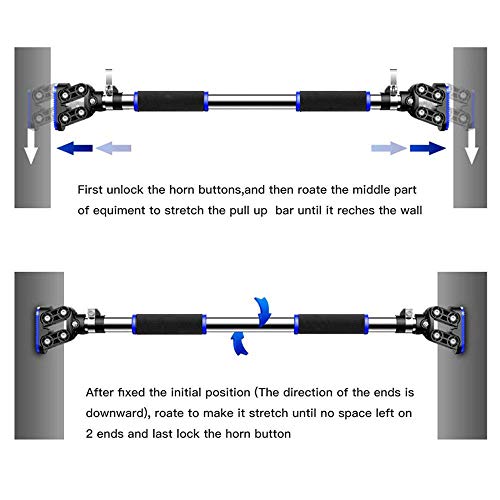 GJQDDP Hombres Pull Up Bar Doorway Barra Horizontal Marco De La Puerta Mango Lavable Desmontable Potente Mecanismo De Bloqueo Barra Abatible Body-Bulding Ejercicio Fitness Inicio,92/124cm GJQDDP Hombres Pull Up Bar Doorway Barra Horizontal Marco De La Puerta Mango Lavable Desmontable Potente Mecanismo De Bloqueo Barra Abatible Body-Bulding Ejercicio Fitness Inicio,92/124cm