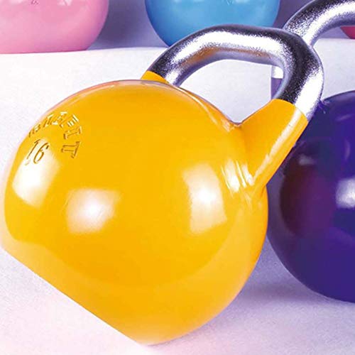 GJX Pesa Rusa Fuerza de Entrenamiento Fitness Equipo de Fitness Hierro Fundido Kettlebell Peso Recubierto Kettlebell Core Deporte Competición Kettlebells Pintura de Acero de Kettlebells, 8kg