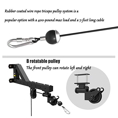 GJXJY Gimnasio Casero de Montaje en Pared con 2 Poleas Maquina de Musculación Tríceps y Todos los Ejercicios de Máquina de Cable - Equipo de Gimnasio en Casa GJXJY Gimnasio Casero de Montaje en Pared con 2 Poleas Maquina de Musculación Tríceps y Todos los Ejercicios de Máquina de Cable - Equipo de Gimnasio en Casa