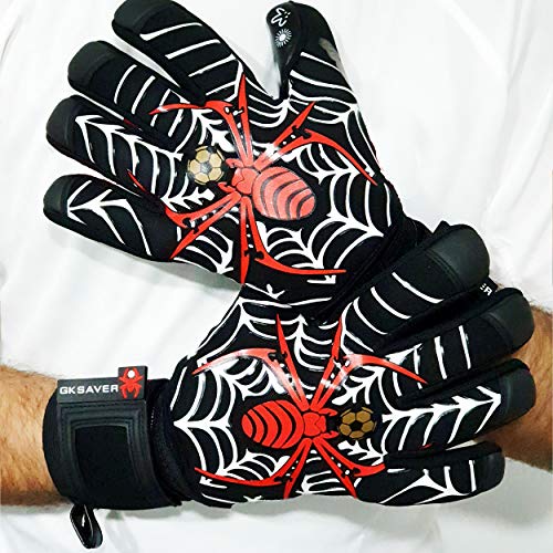 GK Saver Guantes de Portero de fútbol con Trampa de arañas, Calidad Profesional, Guantes de Portero (sí, sin personalización, Talla 8) GK Saver Guantes de Portero de fútbol con Trampa de arañas, Calidad Profesional, Guantes de Portero (sí, sin personalización, Talla 8)