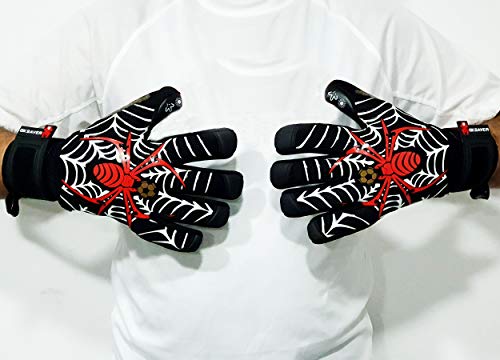 GK Saver Guantes de Portero de fútbol con Trampa de arañas, Calidad Profesional, Guantes de Portero (sí, sin personalización, Talla 8)