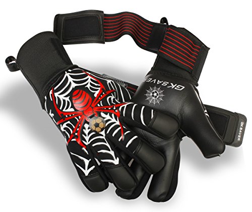 GK Saver Guantes de Portero de fútbol con Trampa de arañas, Calidad Profesional, Guantes de Portero (sí, sin personalización, Talla 8)