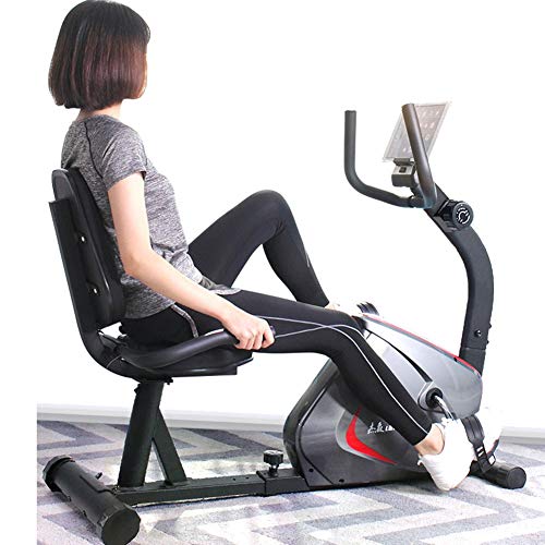 GKJ Bicicleta Estática Reclinable Bibicleta Indoor Resistencia De 8 Niveles, con Volante De Inercia De 5.5 KG, Asiento Ajustable, Sensores De Pulso Y Monitor LCD GKJ Bicicleta Estática Reclinable Bibicleta Indoor Resistencia De 8 Niveles, con Volante De Inercia De 5.5 KG, Asiento Ajustable, Sensores De Pulso Y Monitor LCD