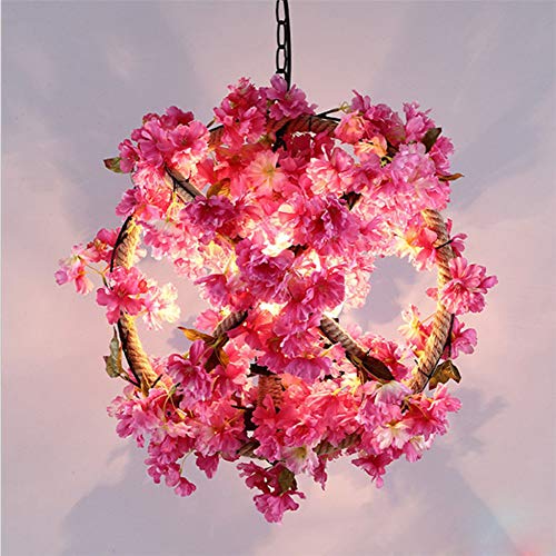 GL-Turelifes 1 paquete de 7.22 pies/pieza de vid de cerezo artificial para colgar arreglos de flores de imitación guirnalda de flores de seda para decoración del hogar, fiesta, boda (rosa rosa)