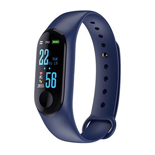 GladiolusA Smartwatch,Reloj Inteligente Impermeable IP67,Pulsera de Actividad Inteligente con Monitor de Sueño Contador de Caloría Pulsómetros Podómetro Azul oscuro 0.96inch