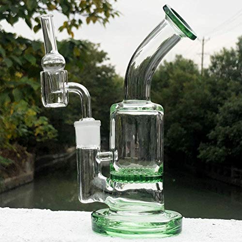 Glass Bongs 8 Arm Tree Perc Classics Design Percolador Tubería de agua gruesa Bong Dab Rig Plataformas petroleras Heady Pipes Blue Bubbler Glass Water Pipe Recycler