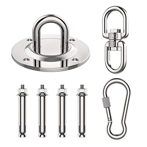 GLCS GLAUCUS 400 kg Capacidad de Carga Gancho Hamaca Herrajes Colgantes de Acero Inoxidable para Hamacas Mecedora Anillos de Yoga Gimnasio GLCS GLAUCUS 400 kg Capacidad de Carga Gancho Hamaca Herrajes Colgantes de Acero Inoxidable para Hamacas Mecedora Anillos de Yoga Gimnasio