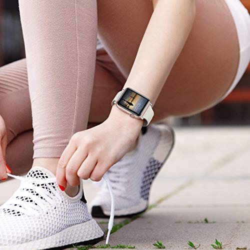 Glebo Pulsera compatible con Apple Watch Bands 38 mm 40 mm para mujer y hombre, silicona suave y fina, pulsera deportiva inteligente de repuesto para iWatch Series 6 5 4 3 2 1 SE, beige/pequeño Glebo Pulsera compatible con Apple Watch Bands 38 mm 40 mm para mujer y hombre, silicona suave y fina, pulsera deportiva inteligente de repuesto para iWatch Series 6 5 4 3 2 1 SE, beige/pequeño