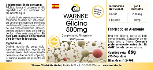 Glicina 500mg – Vegana – 90 cápsulas Glicina 500mg – Vegana – 90 cápsulas
