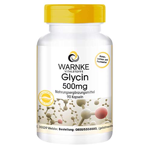 Glicina 500mg – Vegana – 90 cápsulas