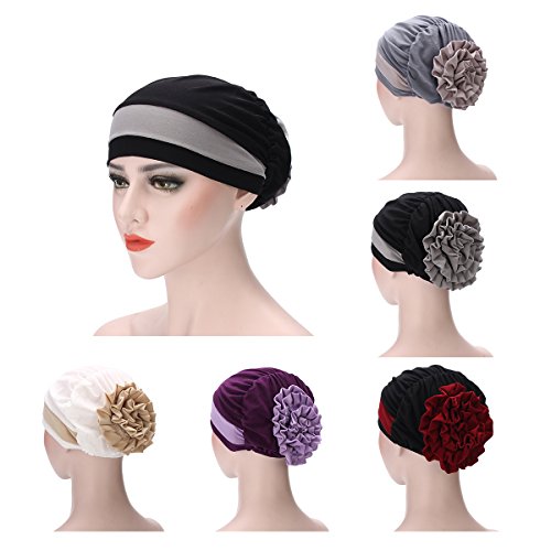 Global Brands Online - Sombrero de Turbante elástico para Mujer, para Invierno, cálido, para pérdida de Cabello, Bufanda Global Brands Online - Sombrero de Turbante elástico para Mujer, para Invierno, cálido, para pérdida de Cabello, Bufanda