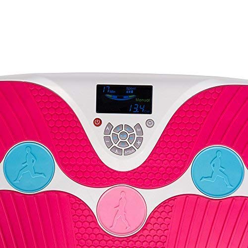 GLOBAL RELAX Zen Shaper® Plus Plataforma vibratoria oscilante Fitness - Rosa (Modelo 2020) - Tabla vibradora de Gimnasia para Adelgazar y Perder Peso - 3 áreas de Ejercicio - Garantía 2 Años