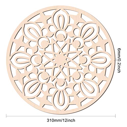 GLOBLELAND 31 CM Geometría Sagrada Arte de Pared de Madera Cortado con Láser Escultura de Pared de Madera para Decoración Colgante de Pared Arte Decoración del Hogar GLOBLELAND 31 CM Geometría Sagrada Arte de Pared de Madera Cortado con Láser Escultura de Pared de Madera para Decoración Colgante de Pared Arte Decoración del Hogar