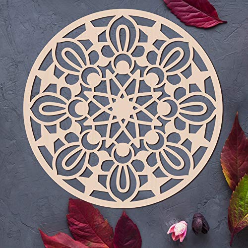 GLOBLELAND 31 CM Geometría Sagrada Arte de Pared de Madera Cortado con Láser Escultura de Pared de Madera para Decoración Colgante de Pared Arte Decoración del Hogar GLOBLELAND 31 CM Geometría Sagrada Arte de Pared de Madera Cortado con Láser Escultura de Pared de Madera para Decoración Colgante de Pared Arte Decoración del Hogar