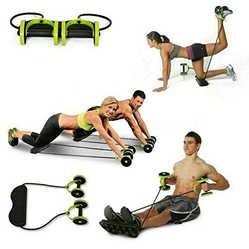 Glomixs Fitness Wheels Roller, Elastic Abdominal Muscle Resistance Pull Rope for Training Exercise Home Gym Equipment for Both Men & Women, Multi-Functional Core AB Workout Abdominal Glomixs Fitness Wheels Roller, Elastic Abdominal Muscle Resistance Pull Rope for Training Exercise Home Gym Equipment for Both Men & Women, Multi-Functional Core AB Workout Abdominal