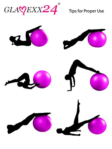 Gloop - Pelota blanda de gimnasia gruesa antipinchazos, pelota de pilates, bandas de resistencia, Mujer, Color azul., 55 cm Gloop - Pelota blanda de gimnasia gruesa antipinchazos, pelota de pilates, bandas de resistencia, Mujer, Color azul., 55 cm