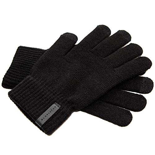 Gloviator® Guantes Táctiles para Smartphones y Tablets | Unisex | Color Negro | Suaves y Elásticos | Lavables