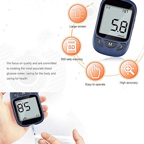 Glucosa en sangre kit de Exactive Vital control de la diabetes kit codefree tiras de prueba de glucosa en sangre x 25 y dispositivo de punción para diabéticos en mg/dL