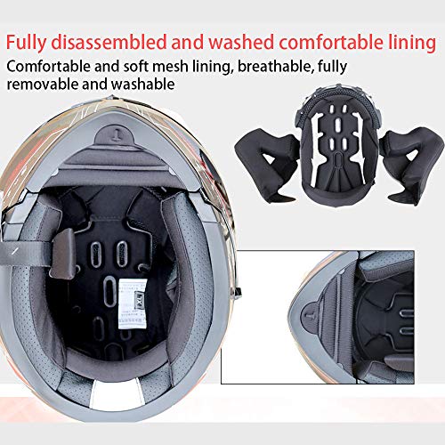 GNB - Cascos modulares para motocicleta Bluetooth+FM DOT con certificación Flip Up Touring Cascos incorporados con altavoz dual Bluetooth con micrófono para respuesta automática, L GNB - Cascos modulares para motocicleta Bluetooth+FM DOT con certificación Flip Up Touring Cascos incorporados con altavoz dual Bluetooth con micrófono para respuesta automática, L