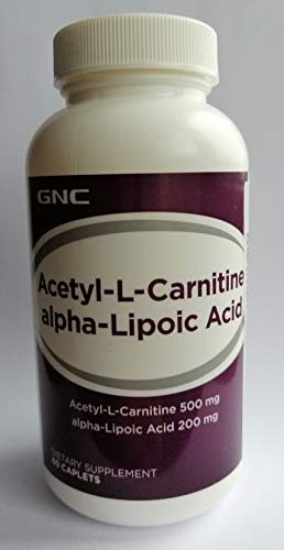 GNC Acetil-L-Carnitina + Ácido Alfa Lipoico - 60 cápsulas - Soporte y Protección de la función Cerebral. Ayuda a quemar el exceso de grasa.