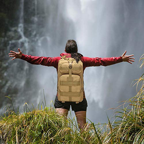 GNEGNI 45L Mochila Táctica de Asalto Militar Resistente al Agua Mochila Molle para Trekking Camping Senderismo Viajar(Caqui) GNEGNI 45L Mochila Táctica de Asalto Militar Resistente al Agua Mochila Molle para Trekking Camping Senderismo Viajar(Caqui)