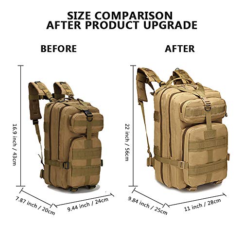 GNEGNI 45L Mochila Táctica de Asalto Militar Resistente al Agua Mochila Molle para Trekking Camping Senderismo Viajar(Caqui) GNEGNI 45L Mochila Táctica de Asalto Militar Resistente al Agua Mochila Molle para Trekking Camping Senderismo Viajar(Caqui)