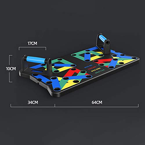 Gnohnay 18 en 1 Tabla de Flexiones, Plegable Push Up Board con Asa, Tablero de Soporte de Culturismo Multifuncional para Entrenamiento en Casa 1 Par de Correa Muñeca Gnohnay 18 en 1 Tabla de Flexiones, Plegable Push Up Board con Asa, Tablero de Soporte de Culturismo Multifuncional para Entrenamiento en Casa 1 Par de Correa Muñeca