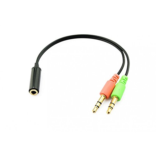 GNS Cable Adaptador Jack Hembra 3.5 mm a Jack Doble Macho para Auriculares GNS Cable Adaptador Jack Hembra 3.5 mm a Jack Doble Macho para Auriculares