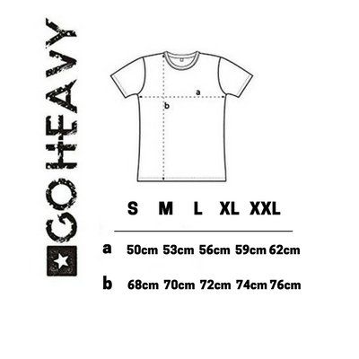 GO HEAVY Camiseta para Hombres- Barbell Skull - Negro L