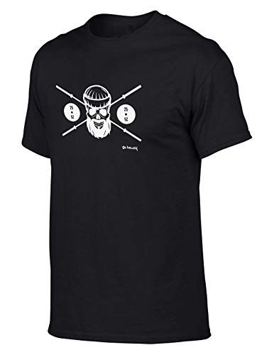 GO HEAVY Camiseta para Hombres- Barbell Skull - Negro L