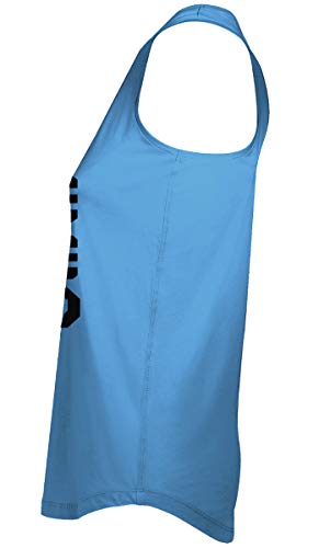 GO HEAVY Mujer Racer Camiseta Tirantes Deporte de Gimnasio Camiseta sin Mangas | Yoga Sport Top One More Rep Azul S