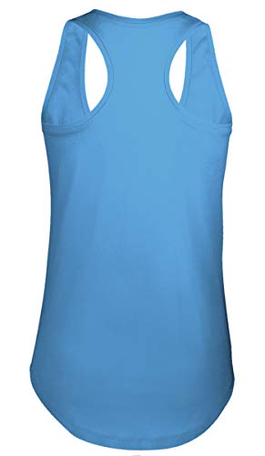 GO HEAVY Mujer Racer Camiseta Tirantes Deporte de Gimnasio Camiseta sin Mangas | Yoga Sport Top One More Rep Azul S GO HEAVY Mujer Racer Camiseta Tirantes Deporte de Gimnasio Camiseta sin Mangas | Yoga Sport Top One More Rep Azul S