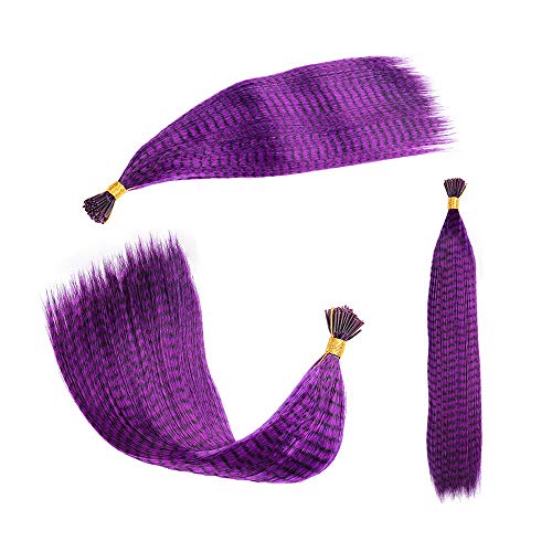 Gobesty Extensiones de Colores, Extensiones de plumas de cabello de 15 pulgadas Postizo recto sintético resistente al calor para niños Niñas Mujeres, 12 colores en 32 piezas