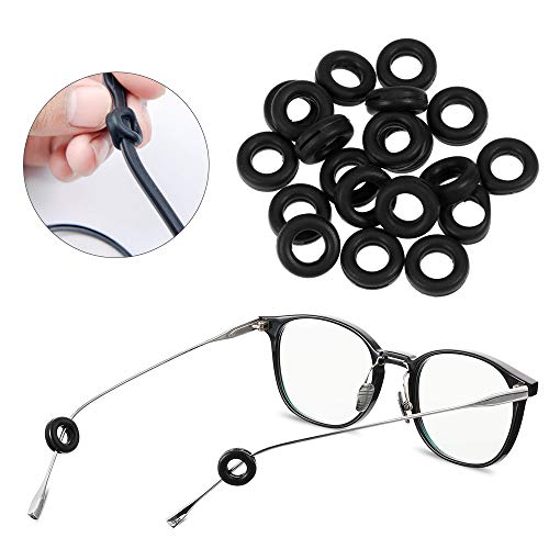 Gobesty Patillas Gafas Silicona, 30 pares Gancho para la oreja de silicona Gancho Gafas Retenedor de la manga Soporte antideslizante para gafas de sol Piernas de anteojos